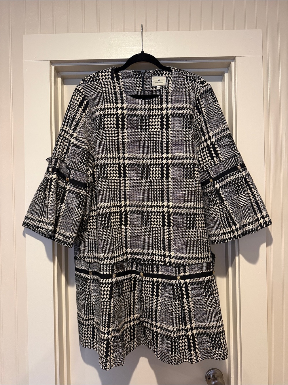 Tuckernuck Kennedy Black & White Plaid Mini Dress